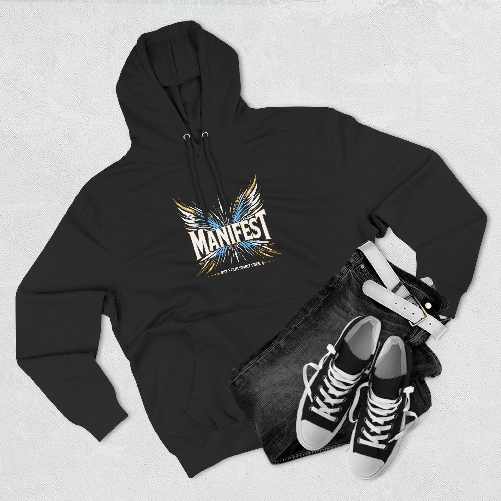 Angel Wings Cross Hoodie | Manifest - Set your sprit free Hoodie
