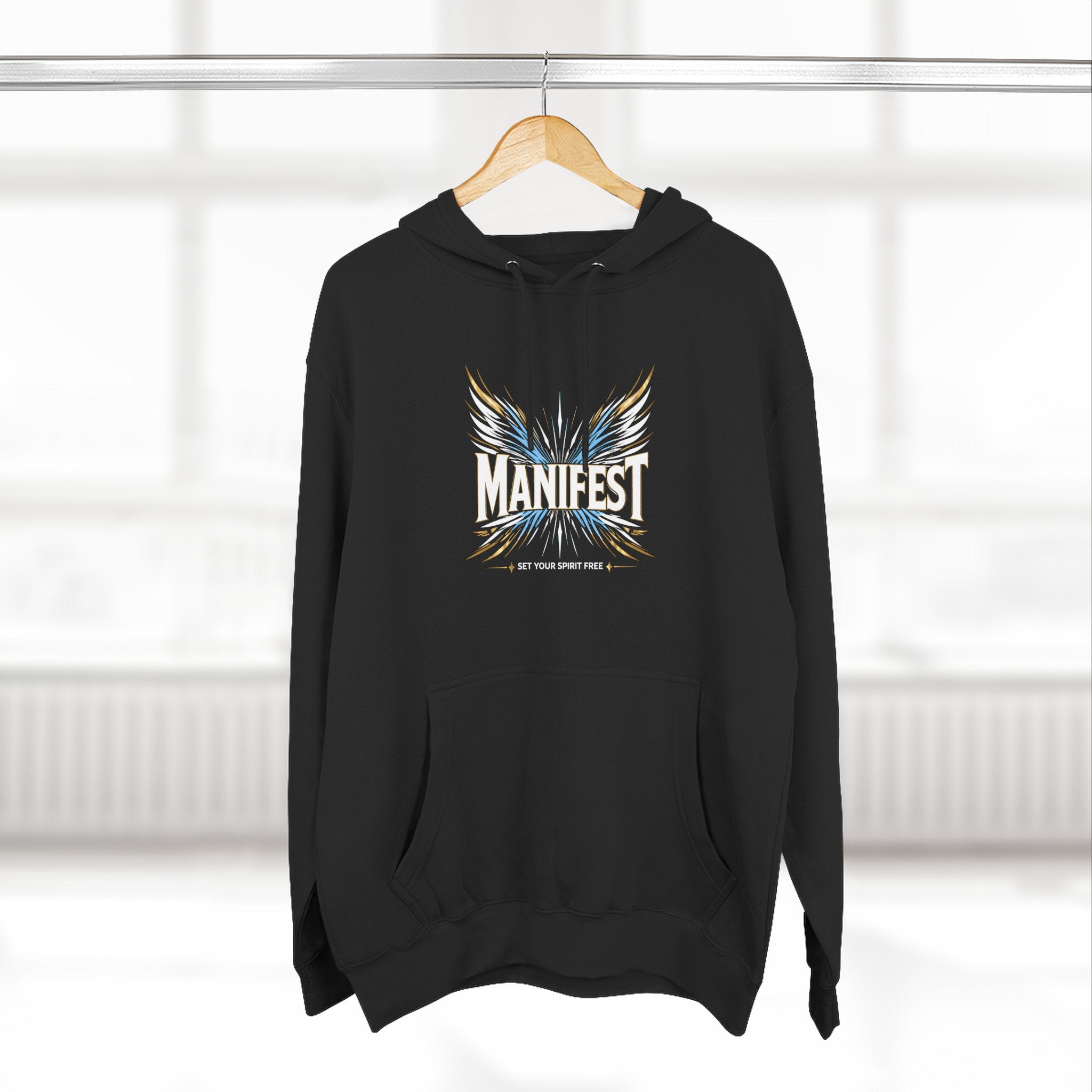 Angel Wings Cross Hoodie | Manifest - Set your sprit free Hoodie
